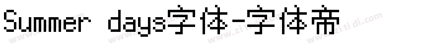 Summer days字体字体转换
